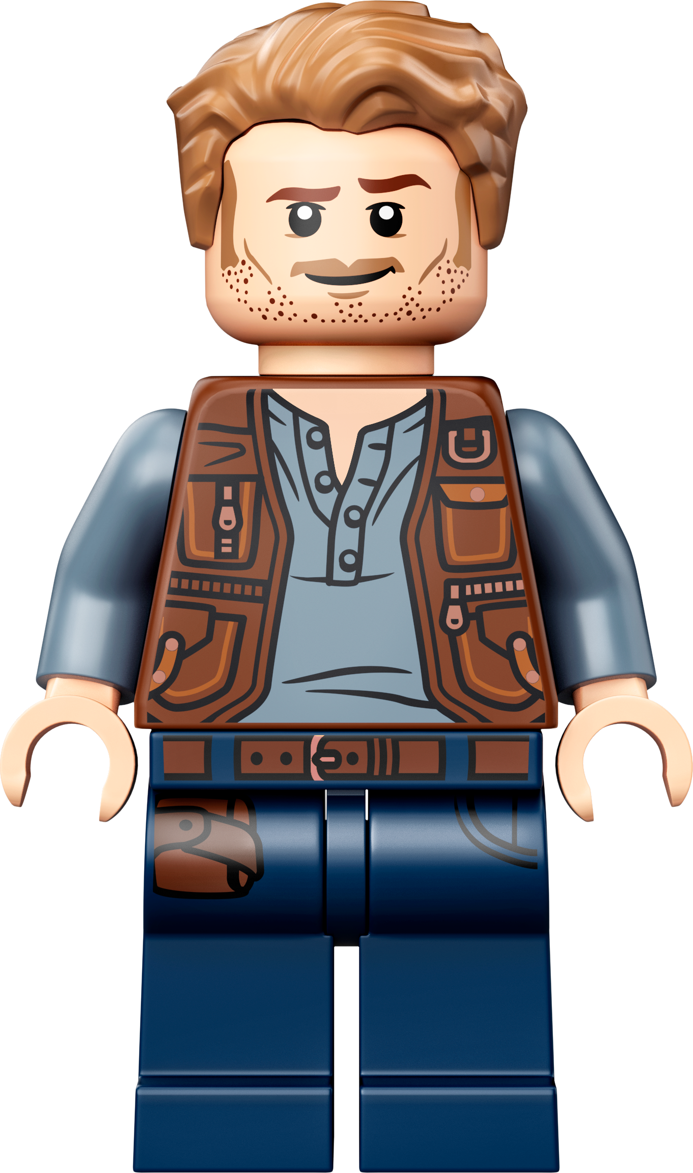 LEGO Minifigur Jurassic World Owen Grady mit 2 Gesichtern (jw023) – neu