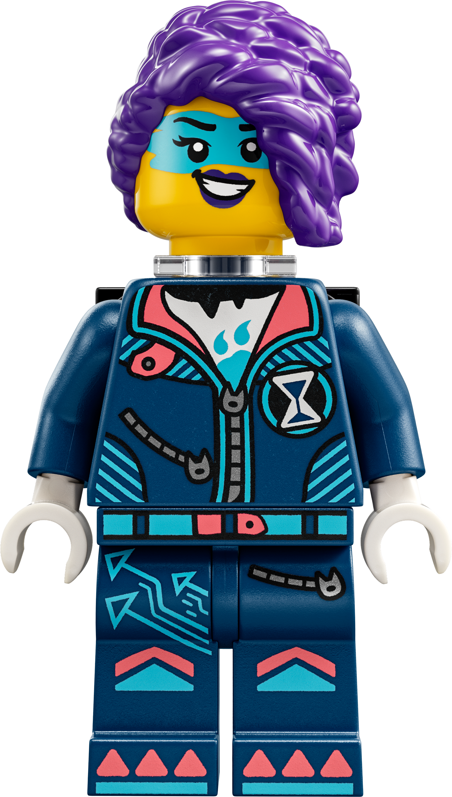 LEGO Minifigur Zoey - Neck Bracket and Plate 1 x 2 with Clip (drm052) – neu