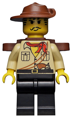 LEGO Minifigur Johnny Thunder (Desert) with Backpack (adv041)