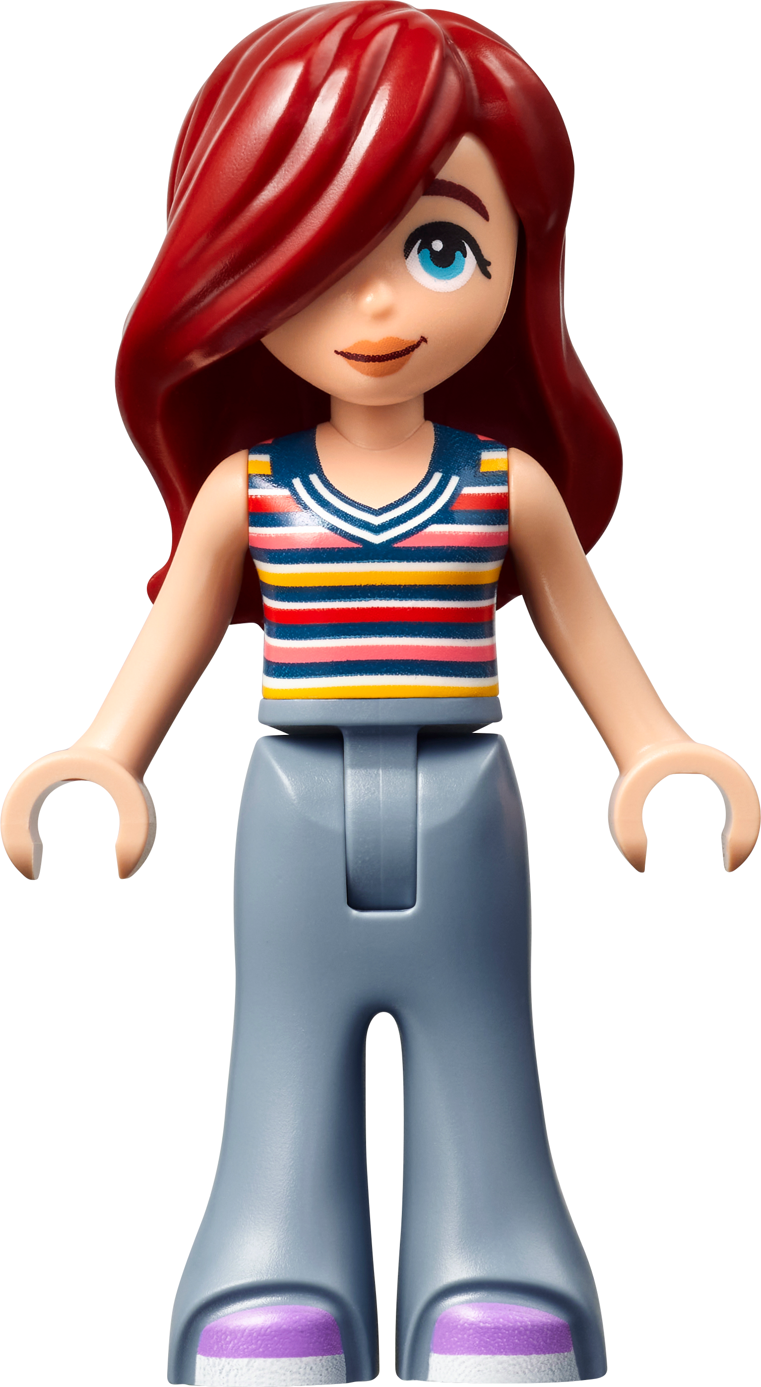 LEGO Minifigur Friends Paisley - Striped Sleeveless Top, Sand Blue (frnd0746)