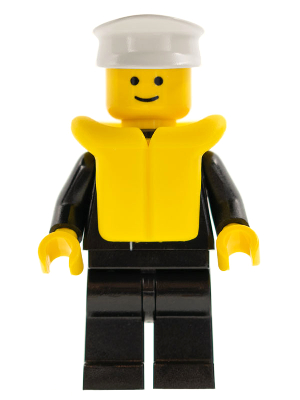 LEGO Minifigur Boat Admiral with Gold Anchor Pattern, Life Jacket (boat004)