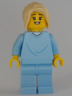 LEGO City Minifigur - Mutter in Krankenhausbekleidung (beige Haare)