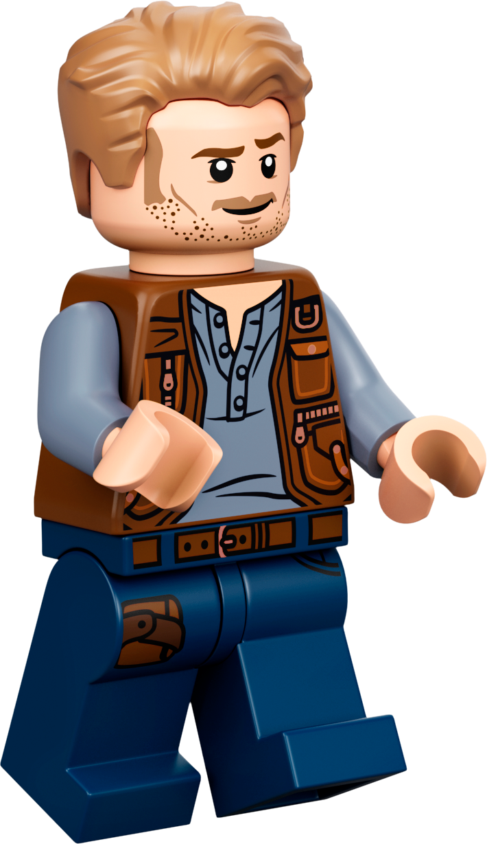 LEGO Minifigur Jurassic World Owen Grady mit 2 Gesichtern (jw023) – neu