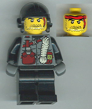 LEGO Minifigur Digger - Rope Torso (din002)