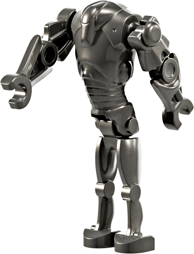 LEGO Minifigur Super Battle Droid - Pearl Dark Gray, Narrow Head (sw1321)