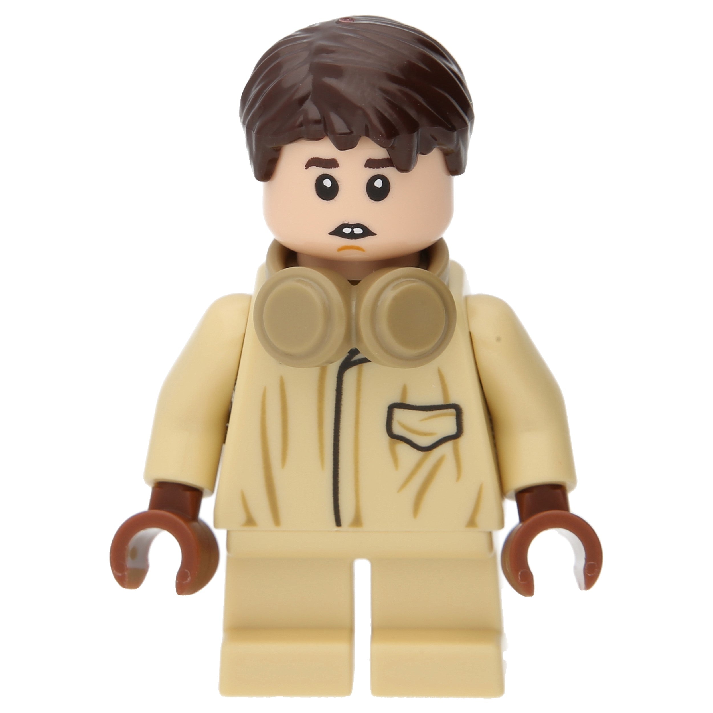 LEGO Minifigur Neville Longbottom mit Kopfhörern, kurzen beigen Beinen (hp271)