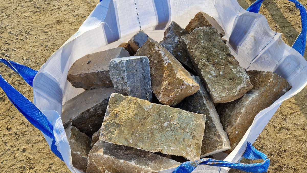 Echtstein - Muschelkalk/ Krustenmauersteine, 960kg