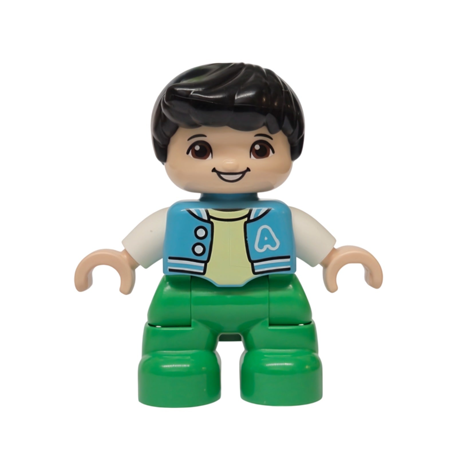 LEGO Minifigur Duplo Figure Lego Ville, Child Boy, Bright Green (47205pb131)
