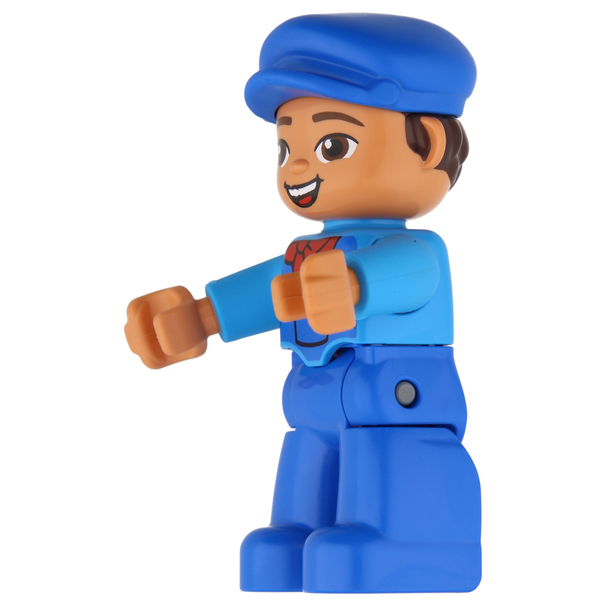 LEGO Minifigur Duplo Figure Lego Ville, Male, Blue Legs, Dark (47394pb252)