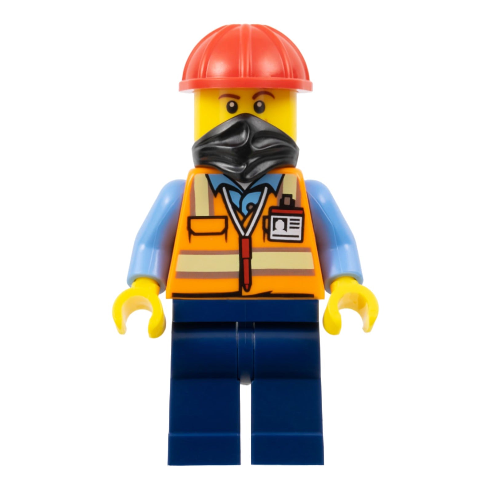 LEGO Minifigur Construction Worker - Male, Orange Safety Vest with (bdp059)