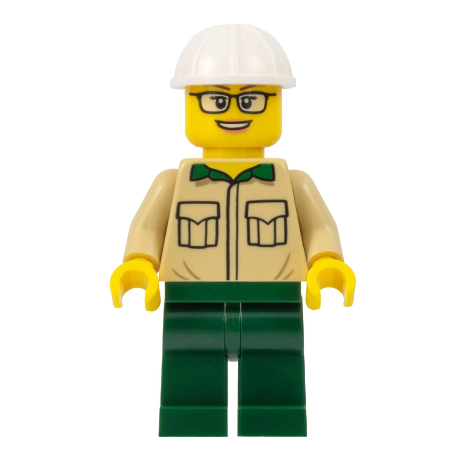 LEGO Minifigur Construction Engineer / Architect - Female, Tan Shirt (bdp064)
