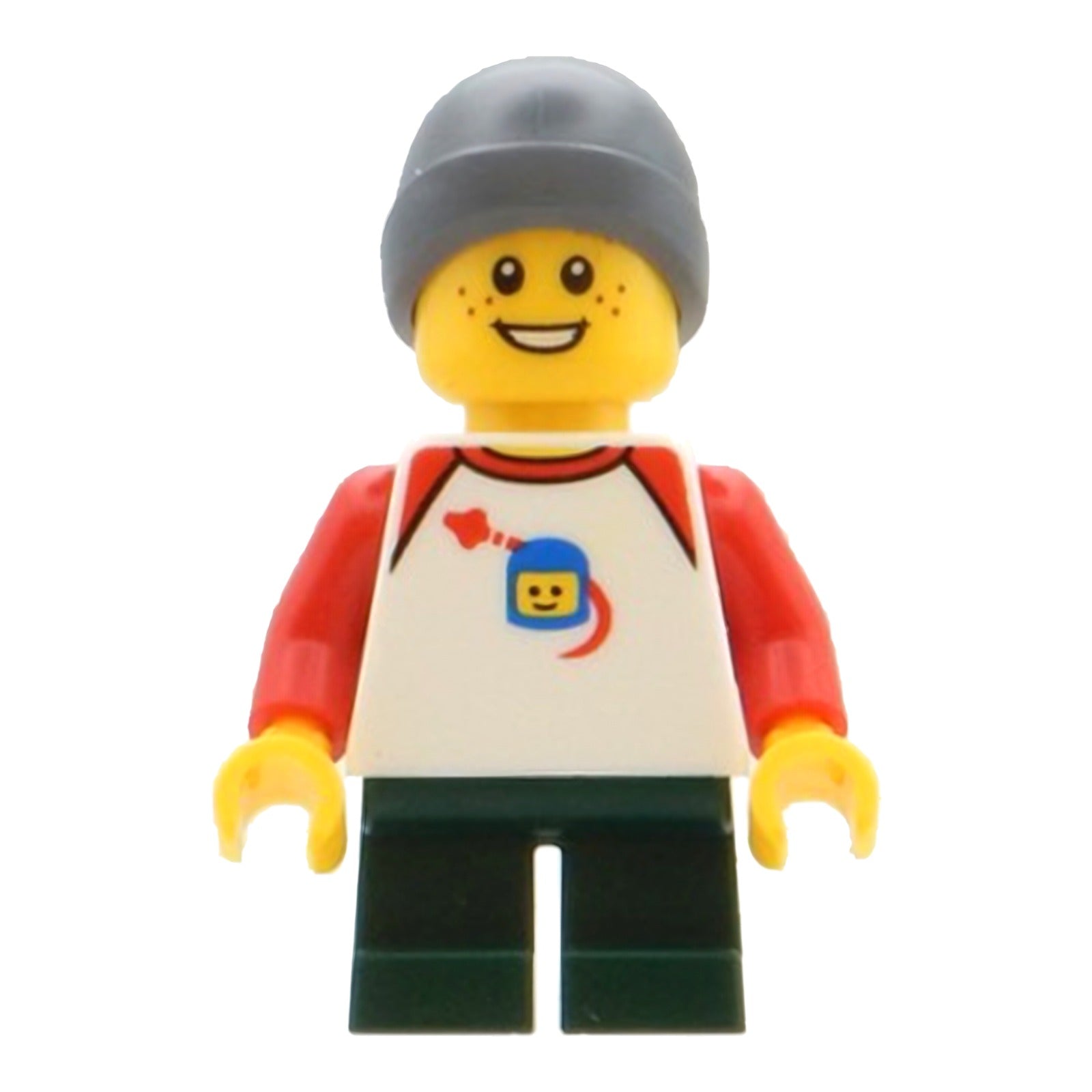 LEGO Minifigur Boy - Space Shirt, Dark Green Short Legs, Dark Bluish (bdp080)