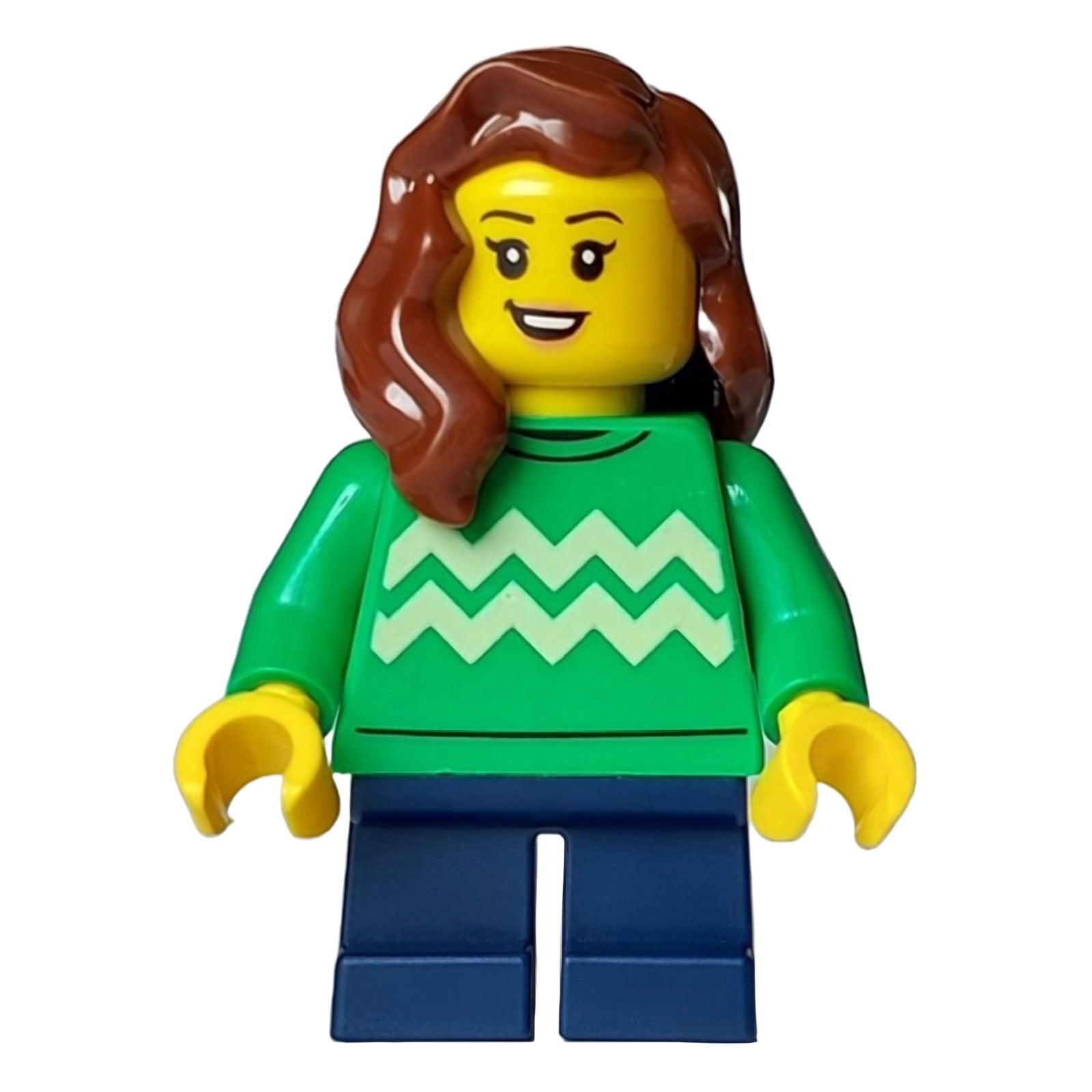 LEGO Minifigur Child - Girl, Bright Green Sweater with Bright Light (bdp110)