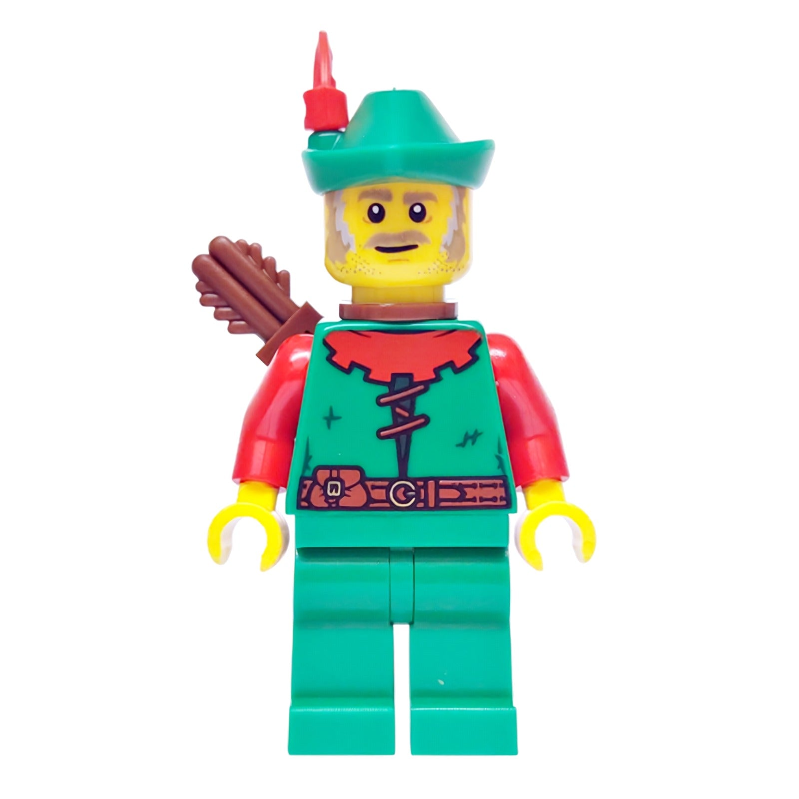 LEGO Minifigur Forest Stronghold Forestman - Red, Green Hat, Red (bdp168)