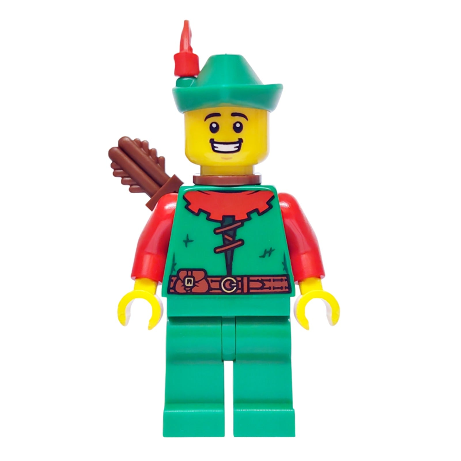 LEGO Minifigur Forest Stronghold Forestman - Red, Green Hat, Red (bdp170)