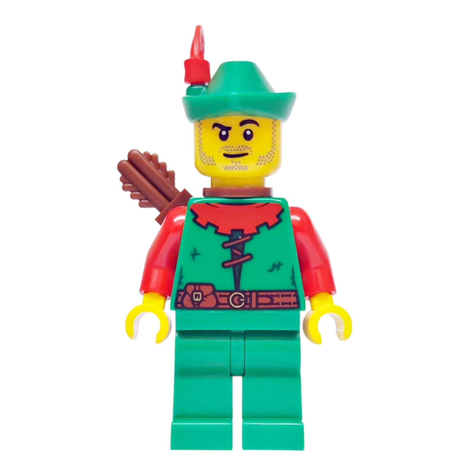 LEGO Minifigur Forest Stronghold Forestman - Red, Green Hat, Red (bdp177)