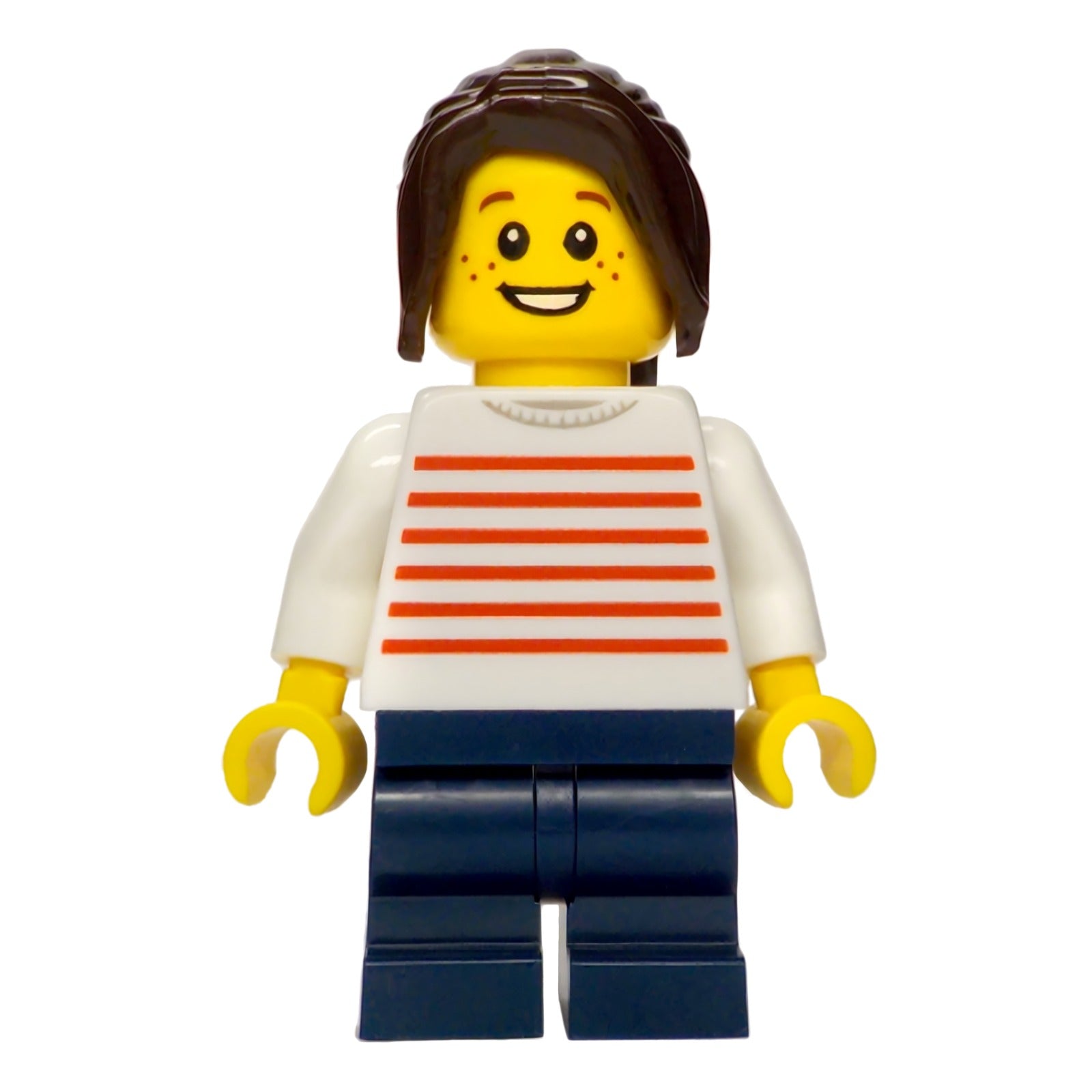 LEGO Minifigur Merchant Boat - Girl, White Sweater with Red Horizontal (bdp205)