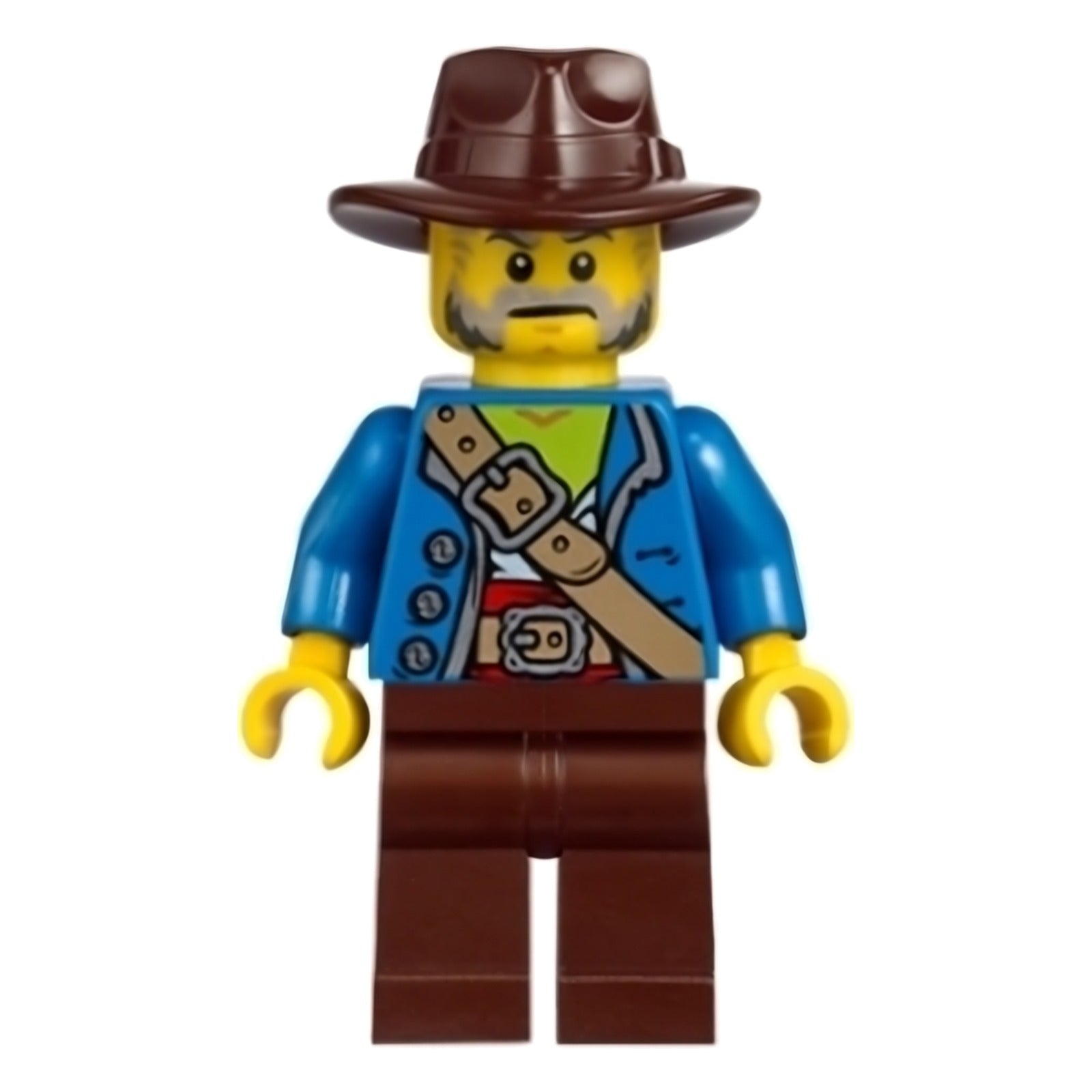 LEGO Minifigur Bandit - Male, Blue Coat, Dark Brown Legs, Dark Brown (bdp231)