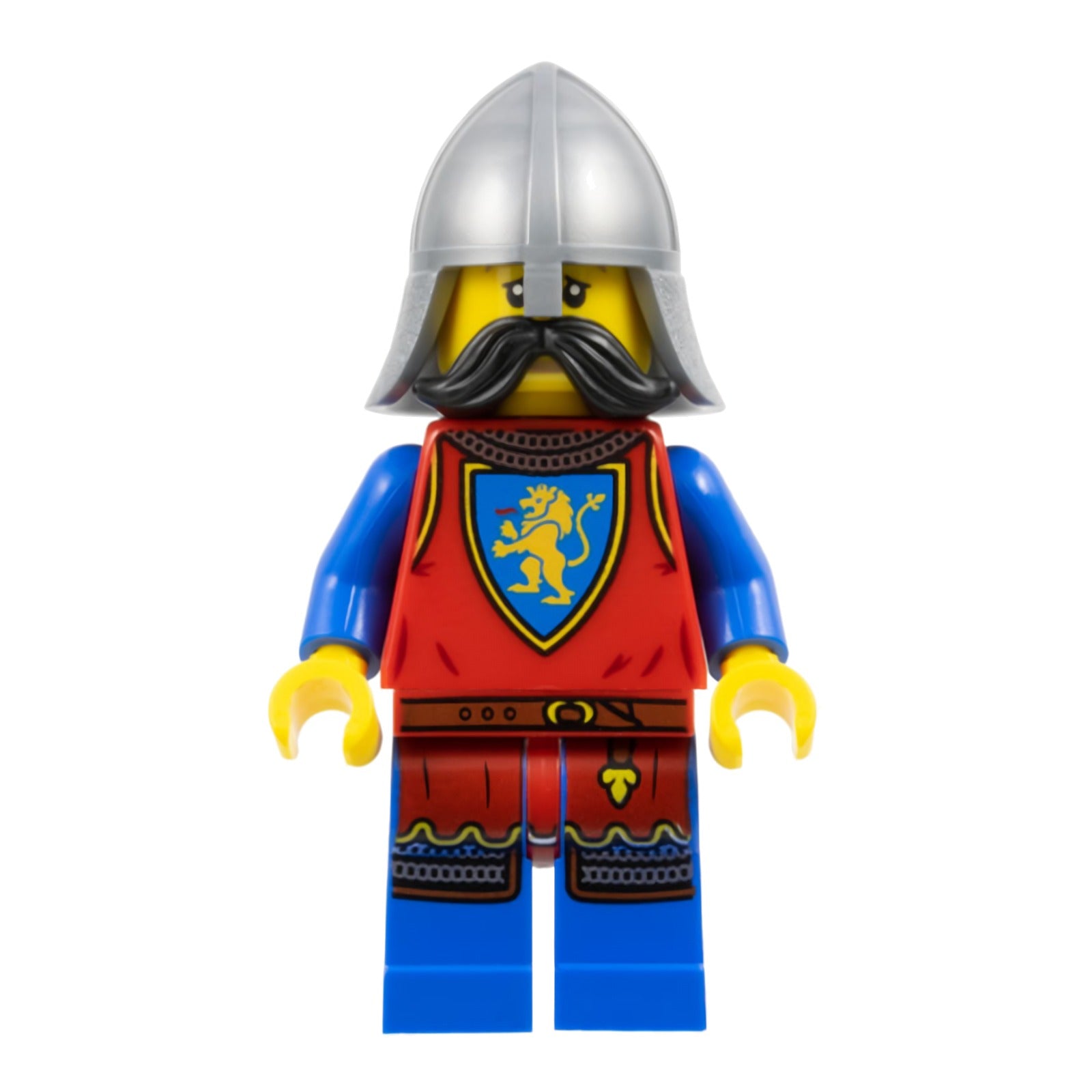 LEGO Minifigur Lion Knight - Male, Flat Silver Neck-Protector, Black (cas589)