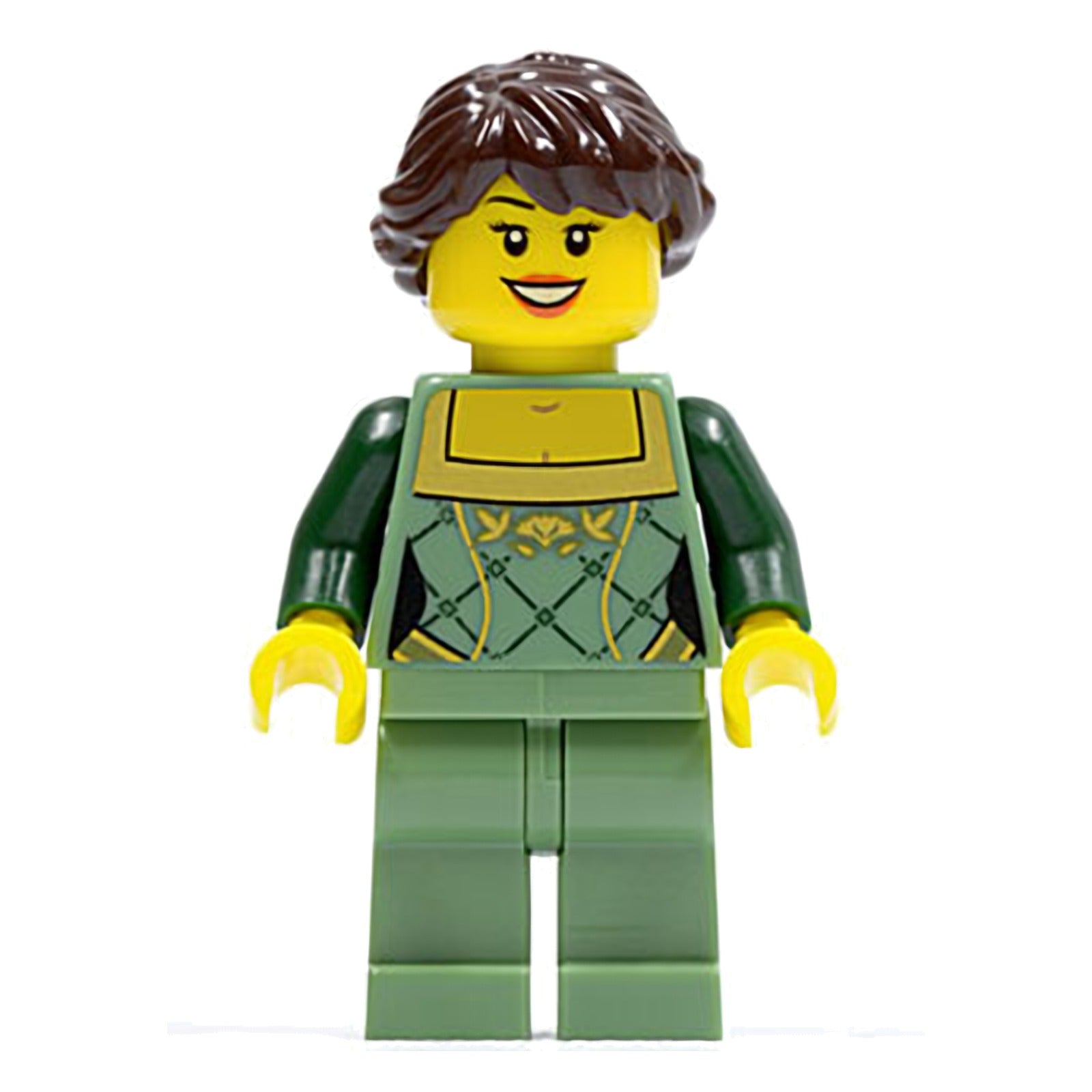 LEGO Minifigur Sand Green Female Corset with Gold Trimmed Front, Sand (cty0444)