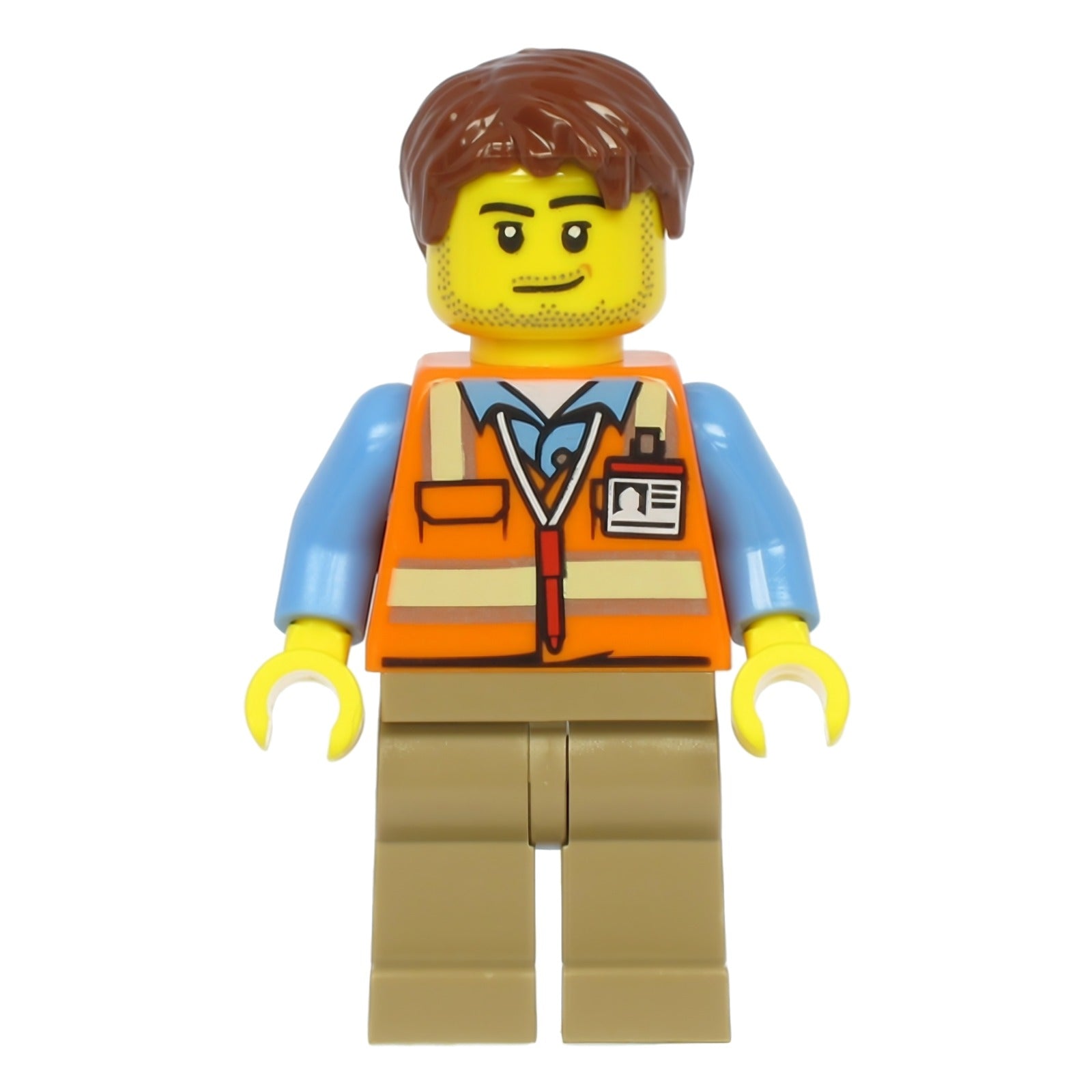 LEGO Minifigur Air Traffic Controller - Male, Reddish Brown Hair (cty1187)