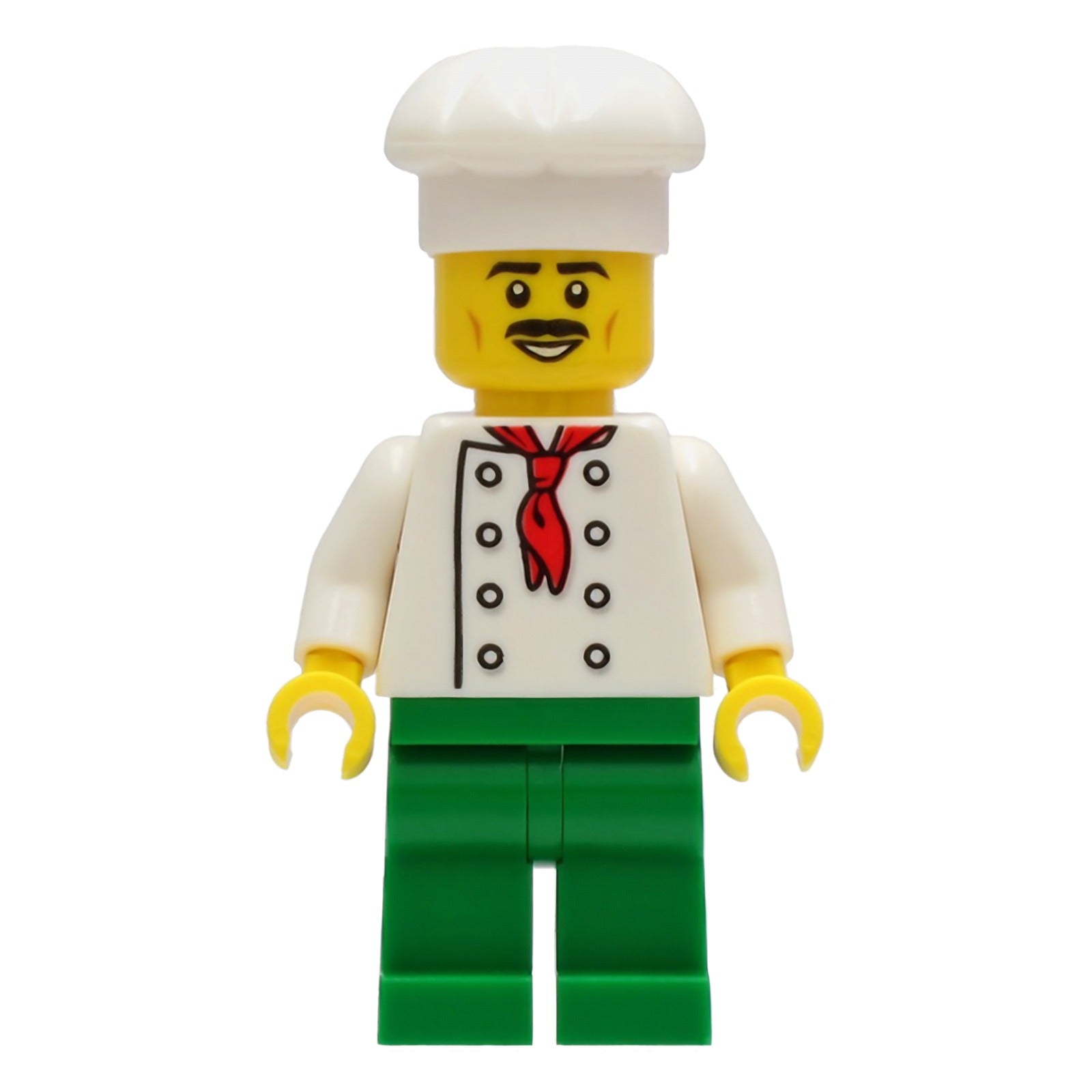 LEGO Minifigur Chef - White Torso with 8 Buttons, No Wrinkles Front (cty1247)