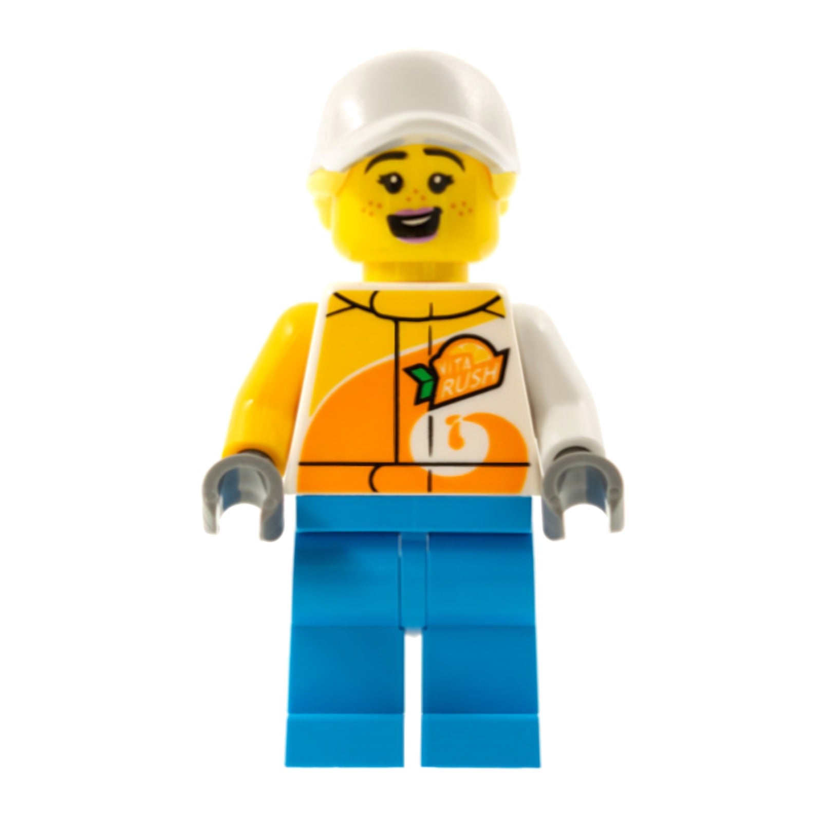 LEGO Minifigur Stuntz Crew - Female, Bright Light Orange and White (cty1314)
