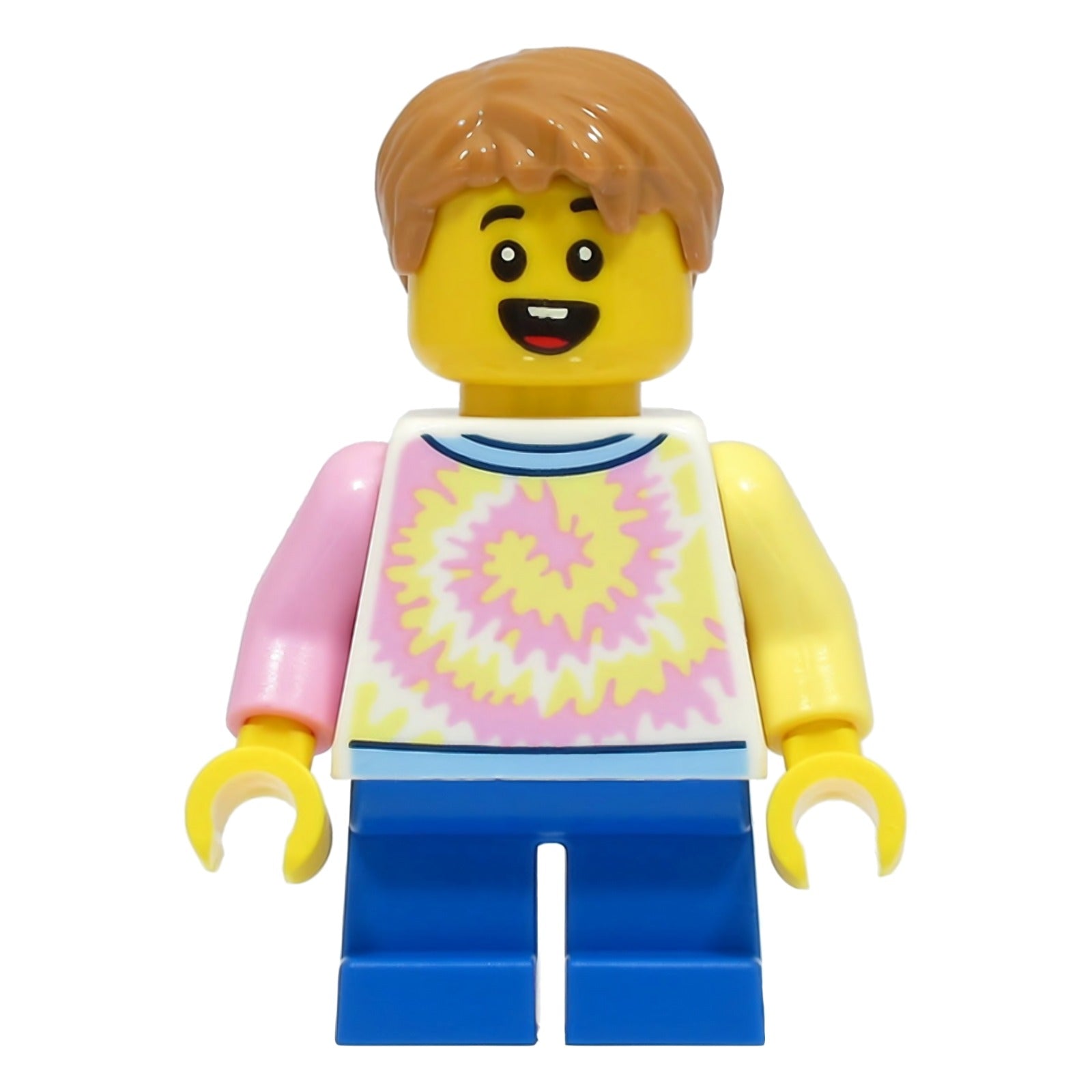 LEGO Minifigur Boy - White Shirt with Swirl, Blue Short Legs, Medium (cty1493)