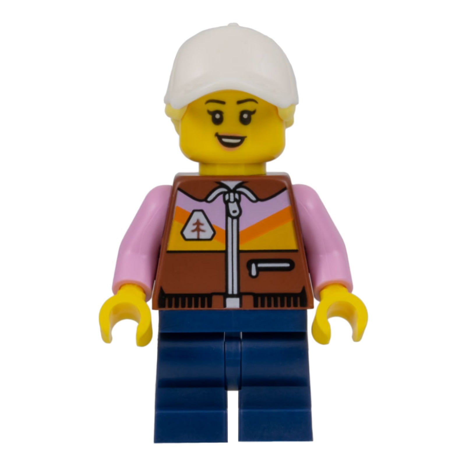 LEGO Minifigur Dirt Bike Rider - Female, Reddish Brown Jacket, Dark (cty1529)