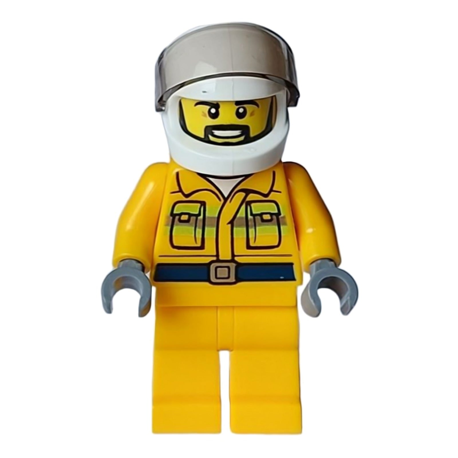 LEGO Minifigur Fire - Male, Reflective Stripes, Bright Light Orange (cty1597)