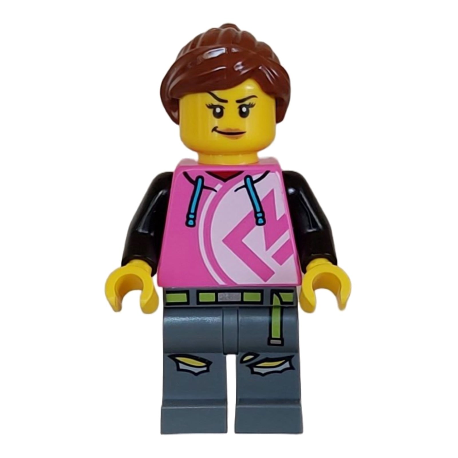 LEGO Minifigur Kick Scooter Driver - Female, Dark Pink Hoodie, Dark (cty1626)