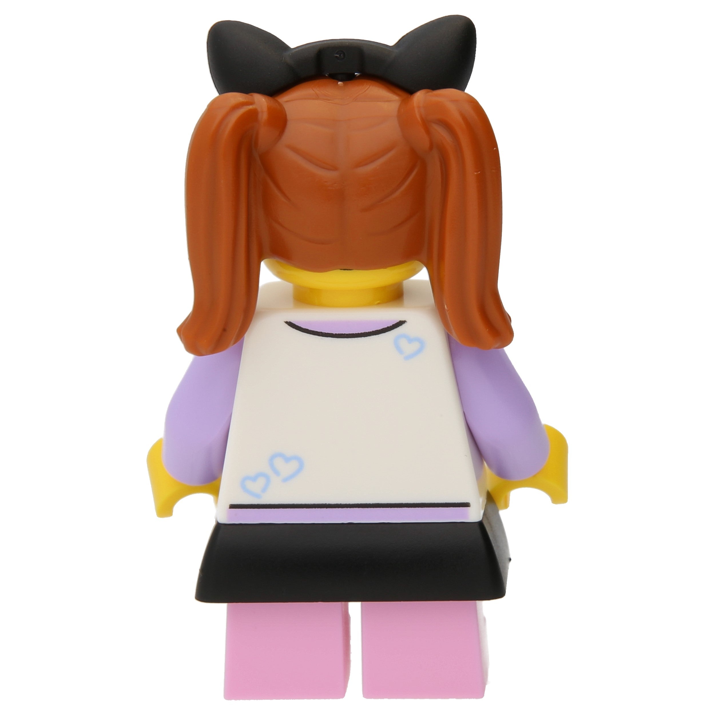 LEGO Minifigur Child - Girl, White Top with Raccoon, Bright Pink (cty1643)