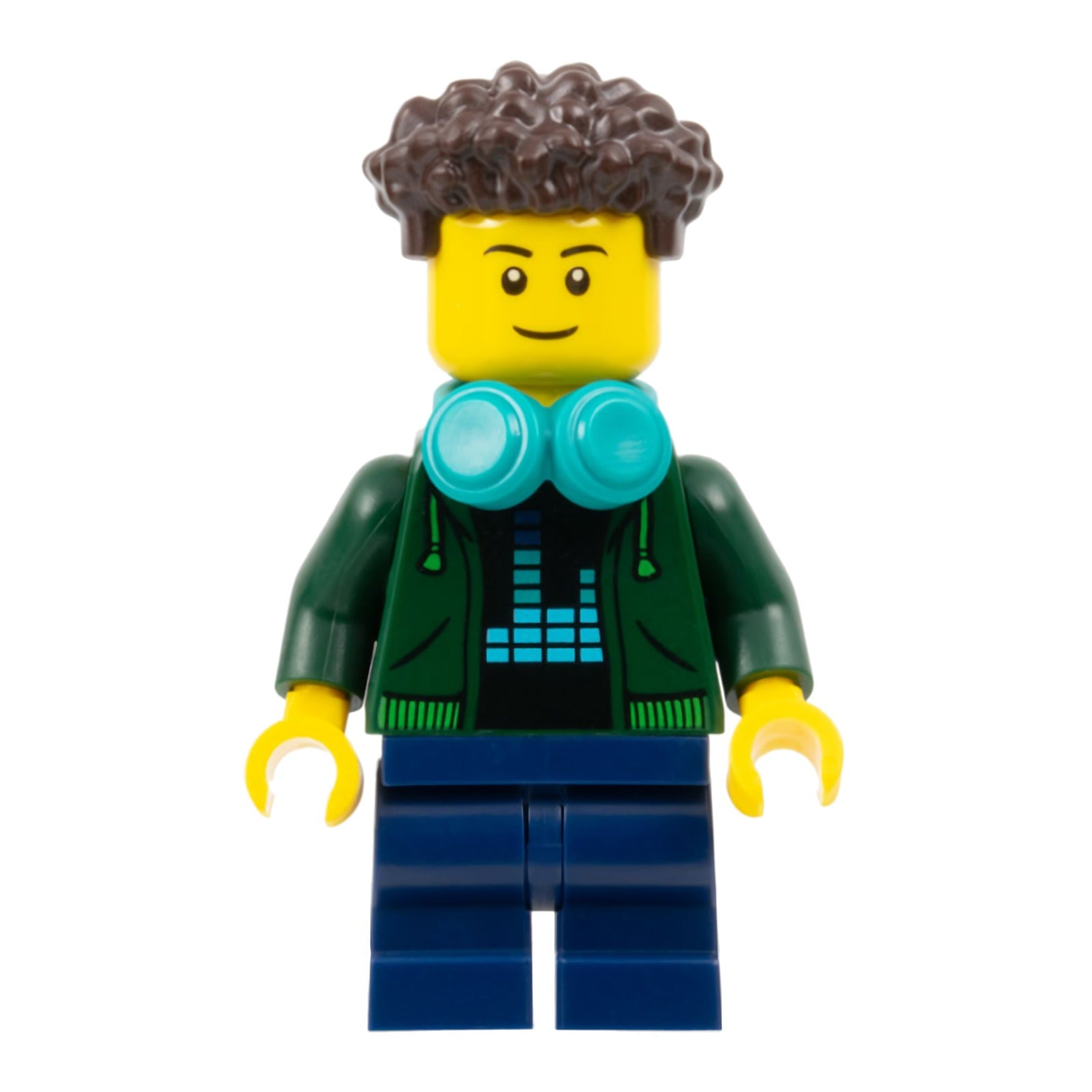 LEGO Minifigur Video Game Player - Male, Dark Green Hoodie, Dark Blue (cty1685)