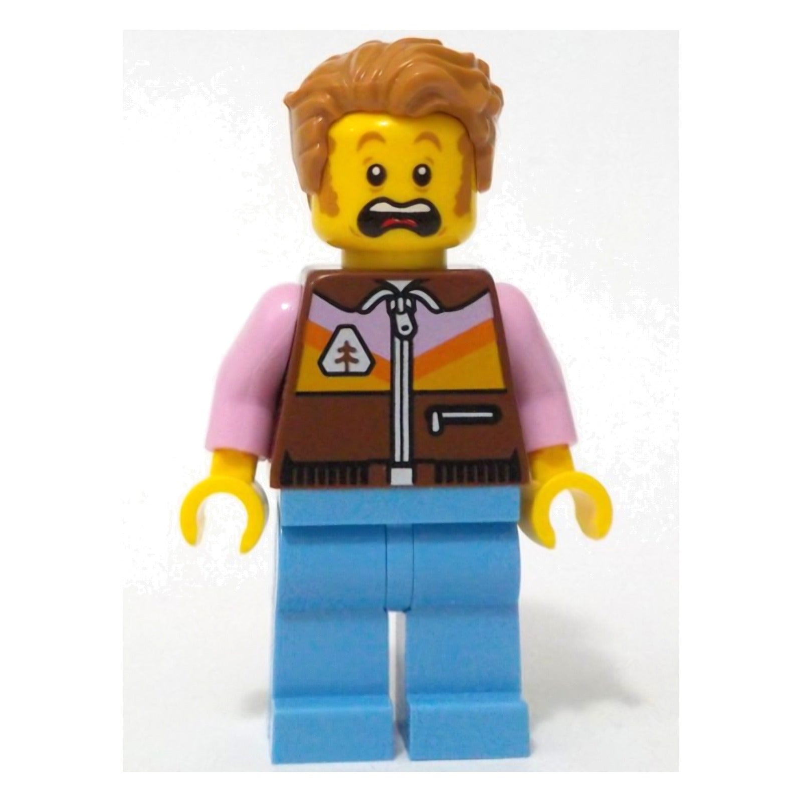 LEGO Minifigur Camper - Male, Reddish Brown Jacket, Medium Blue Legs (cty1734)