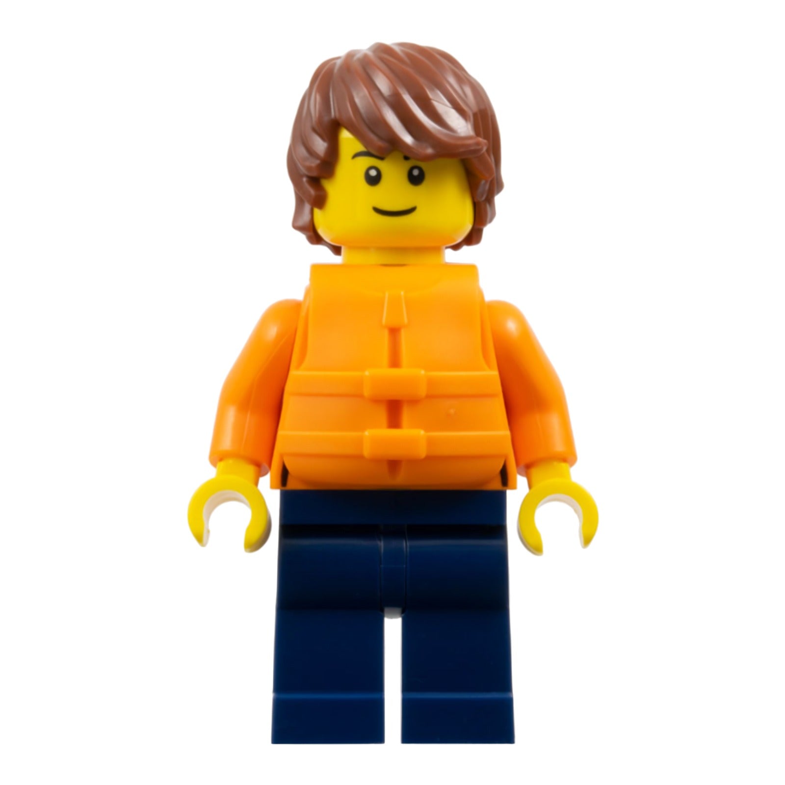 LEGO Minifigur Man - Reddish Brown Hair, Orange Jacket and Life (cty1791)