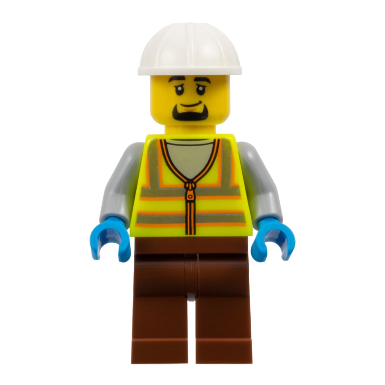 LEGO Minifigur Dock Worker - Male, Neon Yellow Safety Vest with (cty1796)