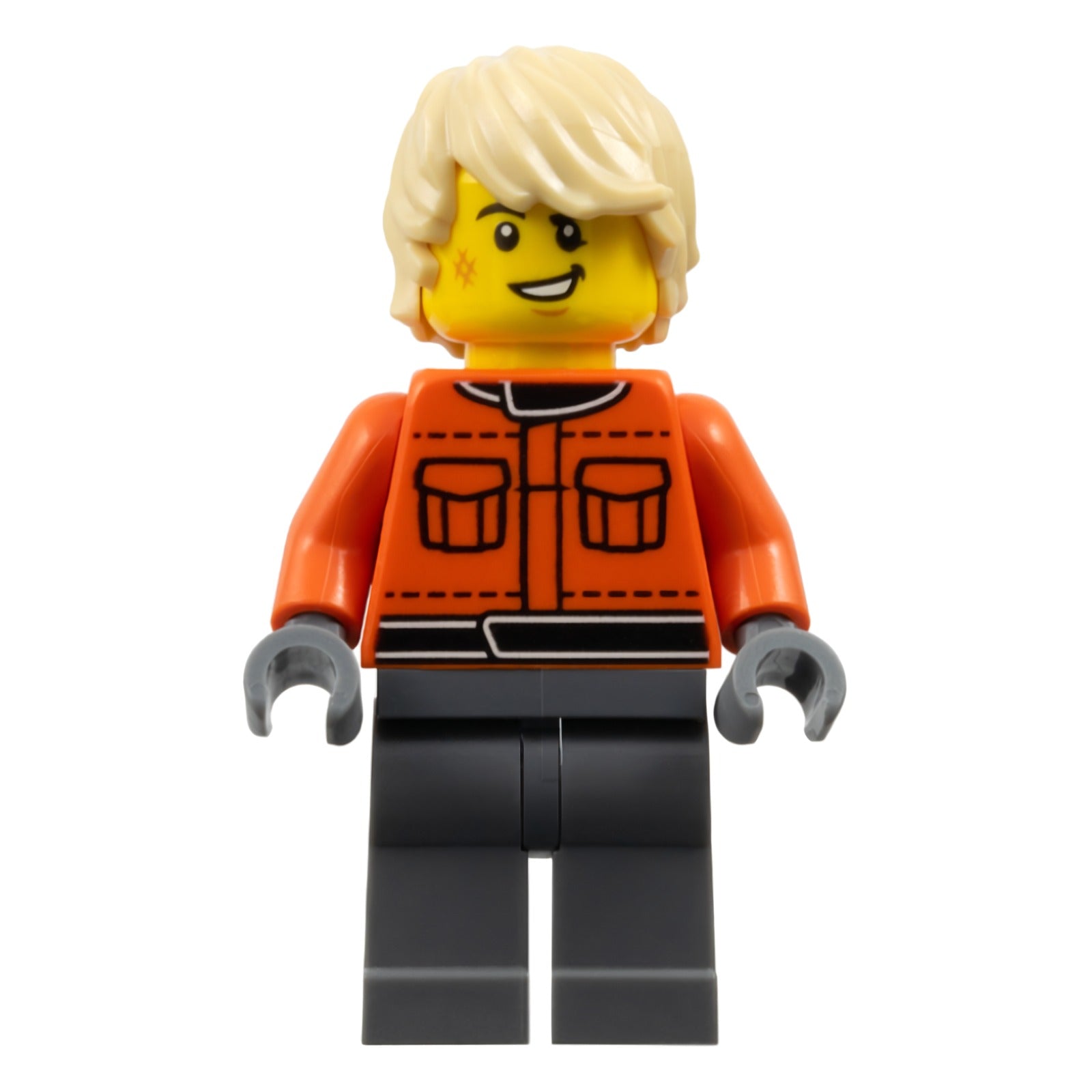 LEGO Minifigur Formula 1 Race Crew Member - Male, Reddish Orange (cty1840)