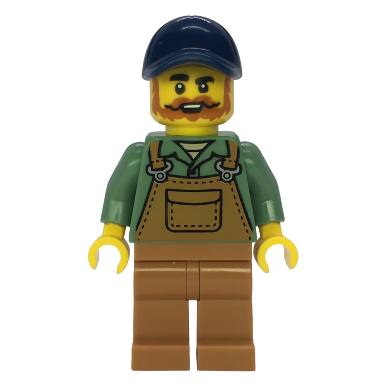 LEGO Minifigur Farmer - Male, Medium Nougat Overalls over Sand Green (cty1851)