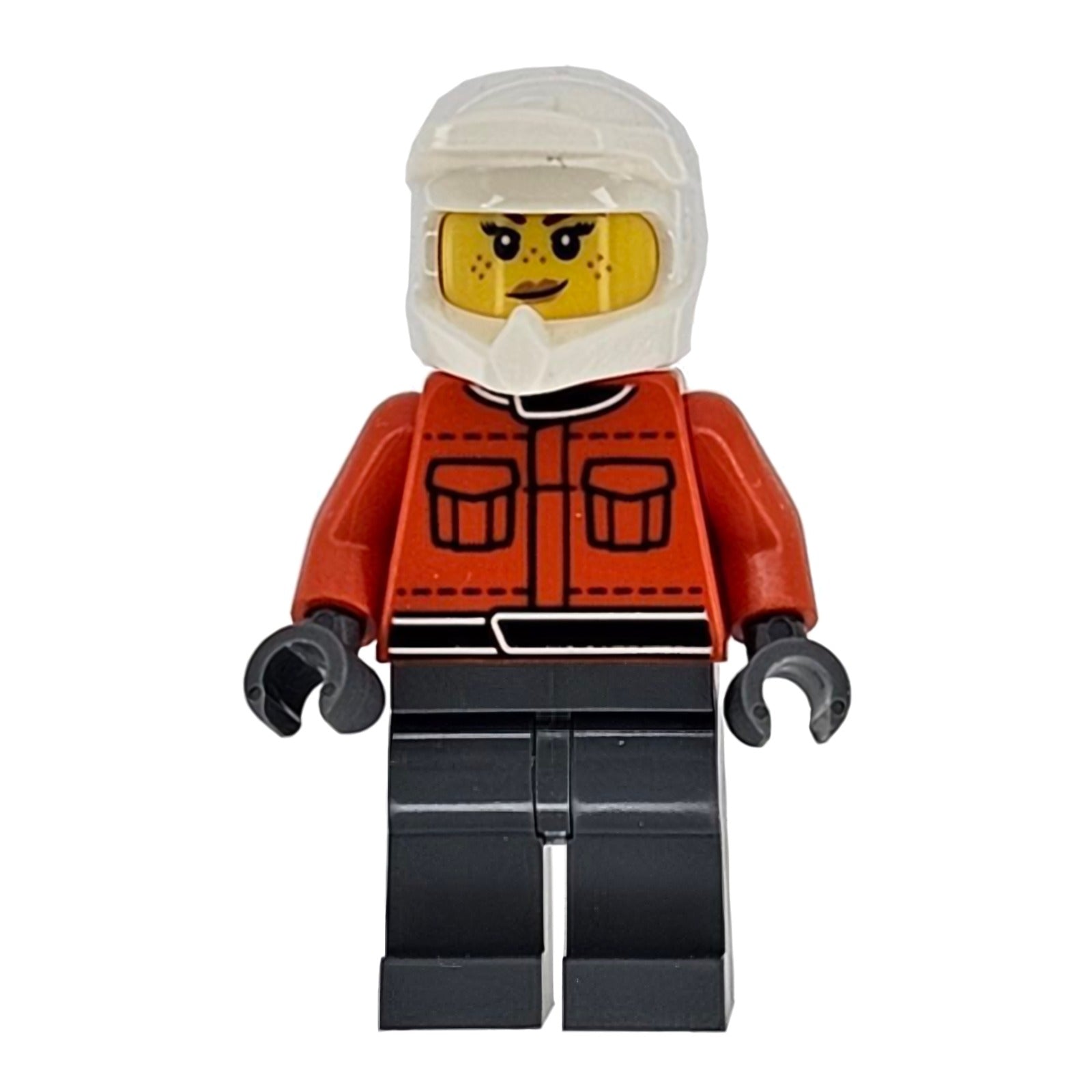 LEGO Minifigur Formula 1 Pit Crew Member - Female, Reddish Orange (cty1864)