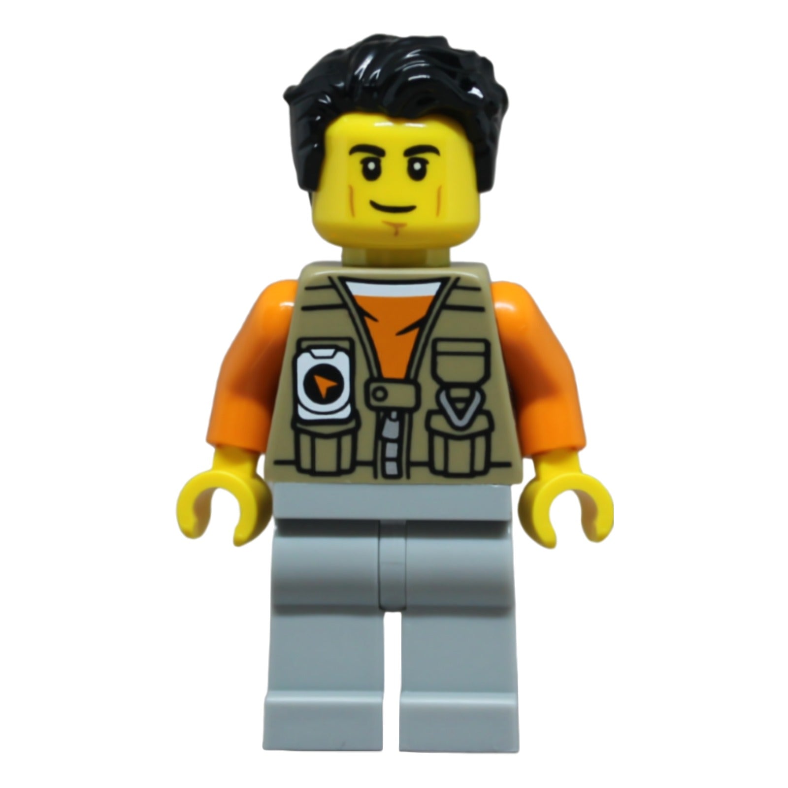 LEGO Minifigur Adventurer - Male, Dark Tan Vest over Orange Shirt (cty1876)
