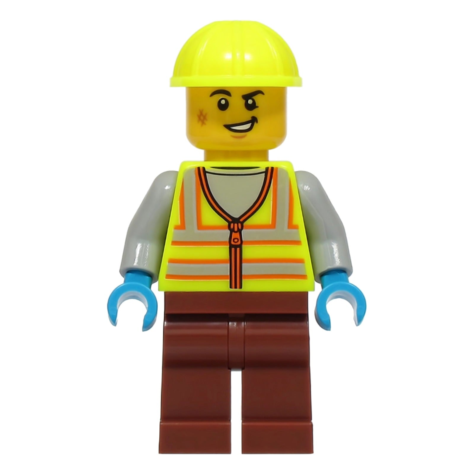 LEGO Minifigur Train Worker - Male, Neon Yellow Safety Vest with (cty1924)