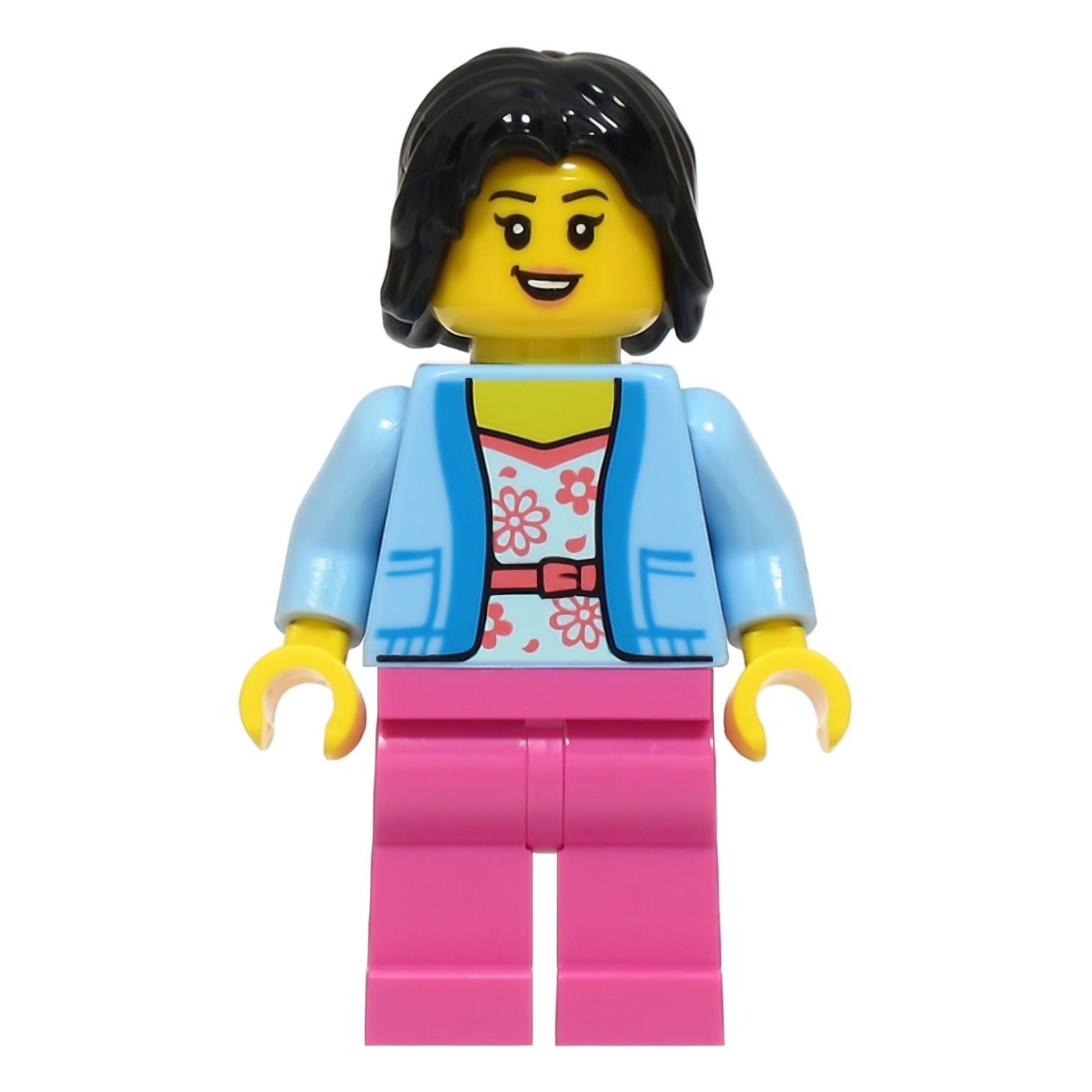 LEGO Minifigur Passenger - Female, Bright Light Blue Jacket over (cty1929)