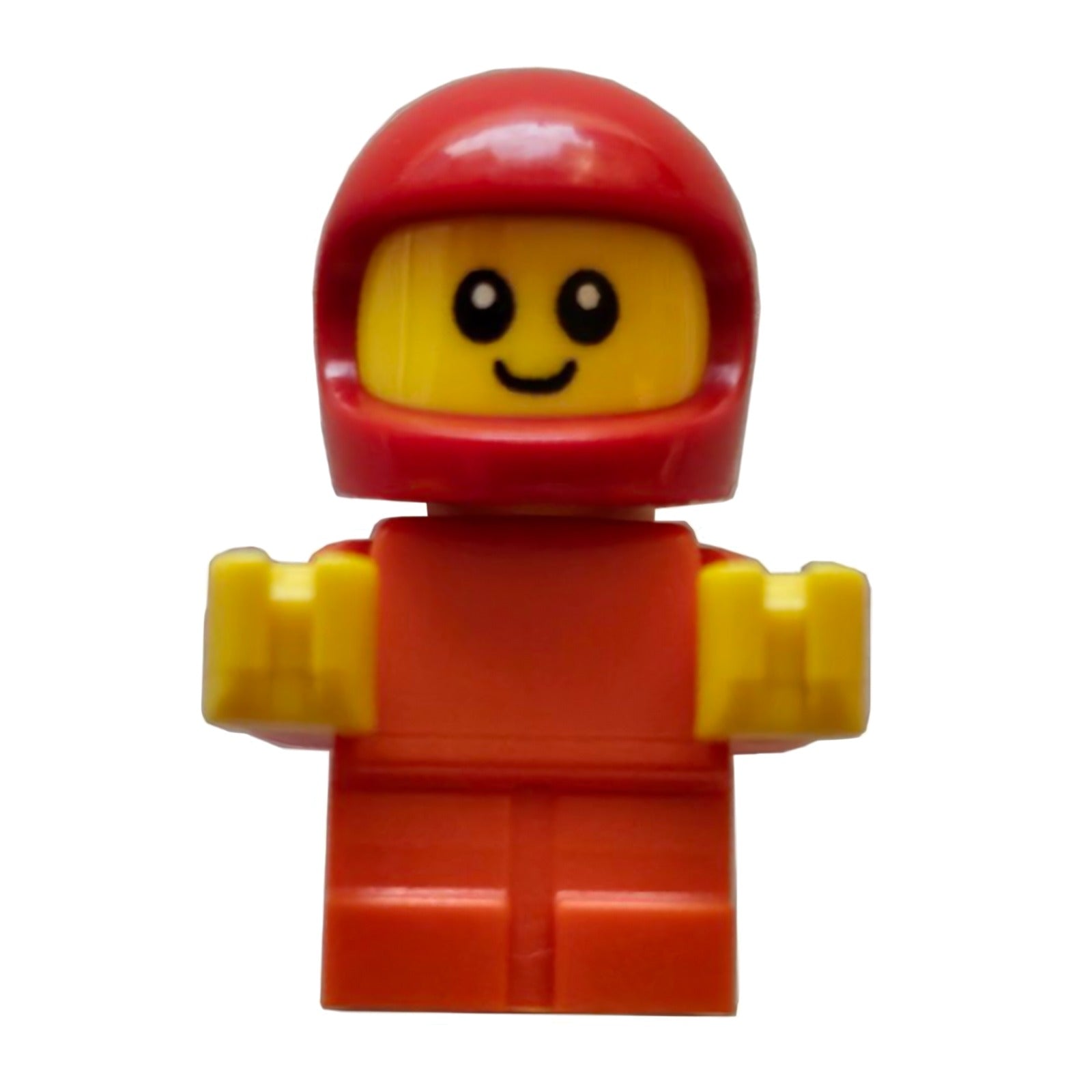 LEGO Minifigur Driver Junior - Reddish Orange Body, Red Helmet (cty1943)