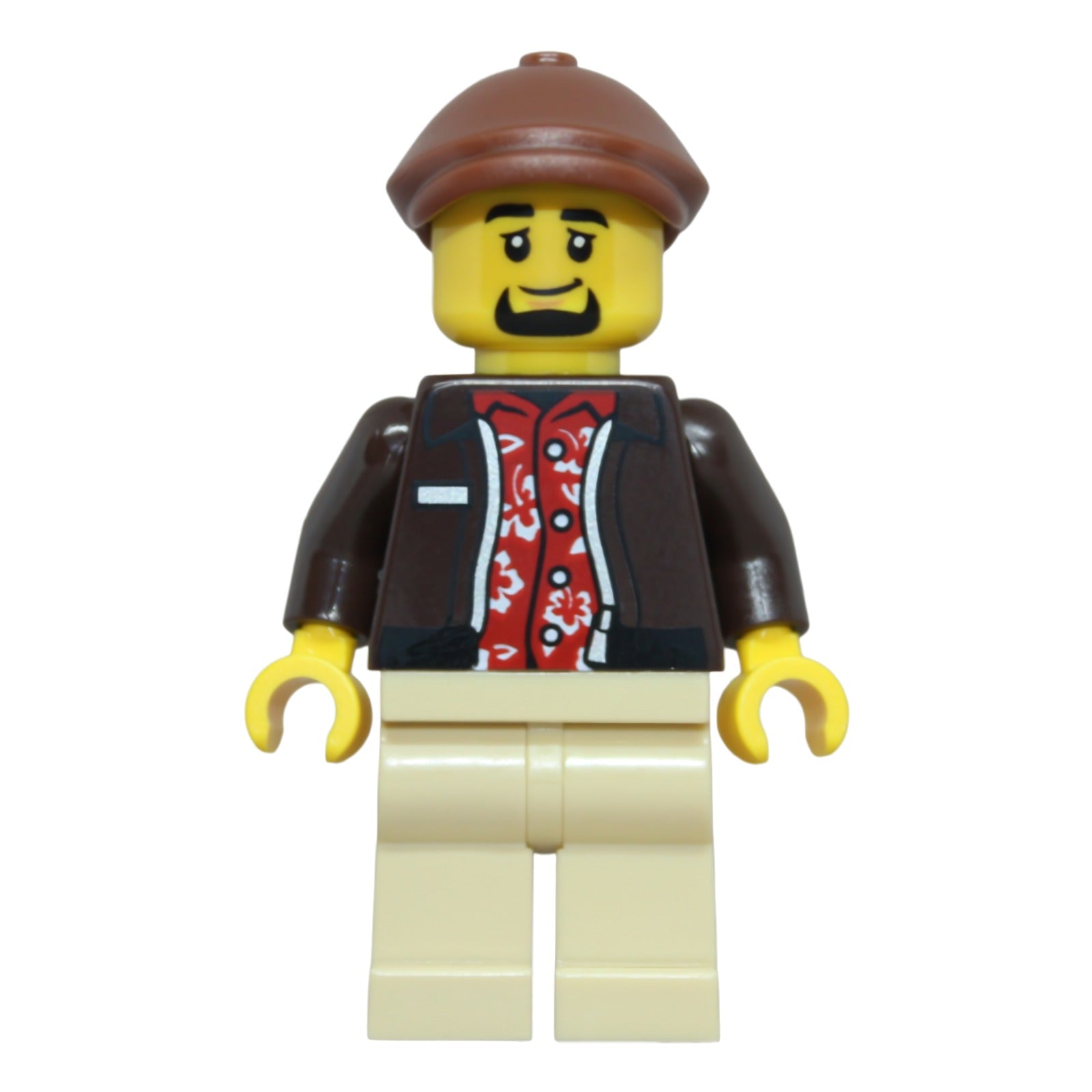 LEGO Minifigur Taxi Driver - Male, Dark Brown Jacket over Red (cty1953)