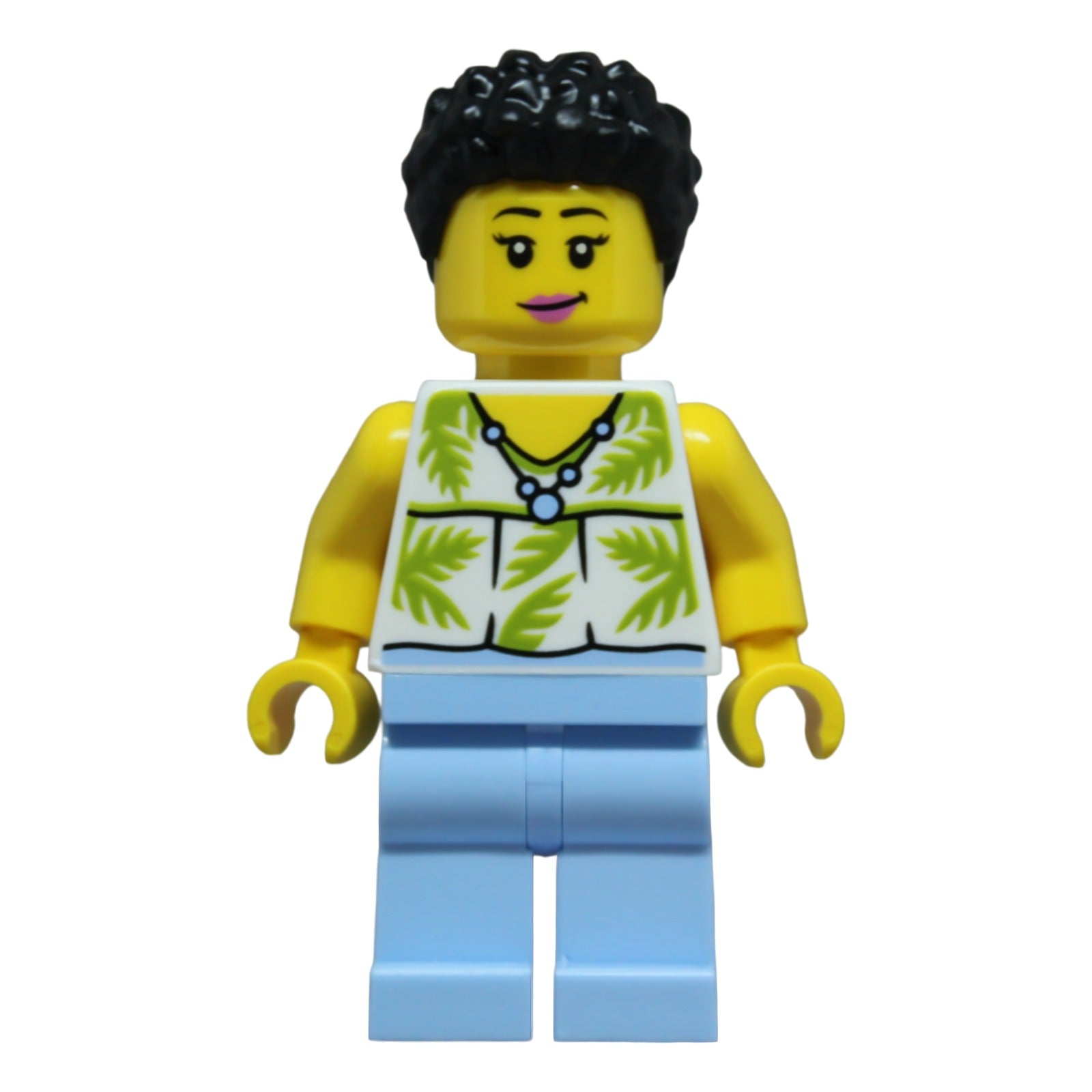 LEGO Minifigur Tourist - Female, White Sleeveless Top with Lime Palm (cty1954)