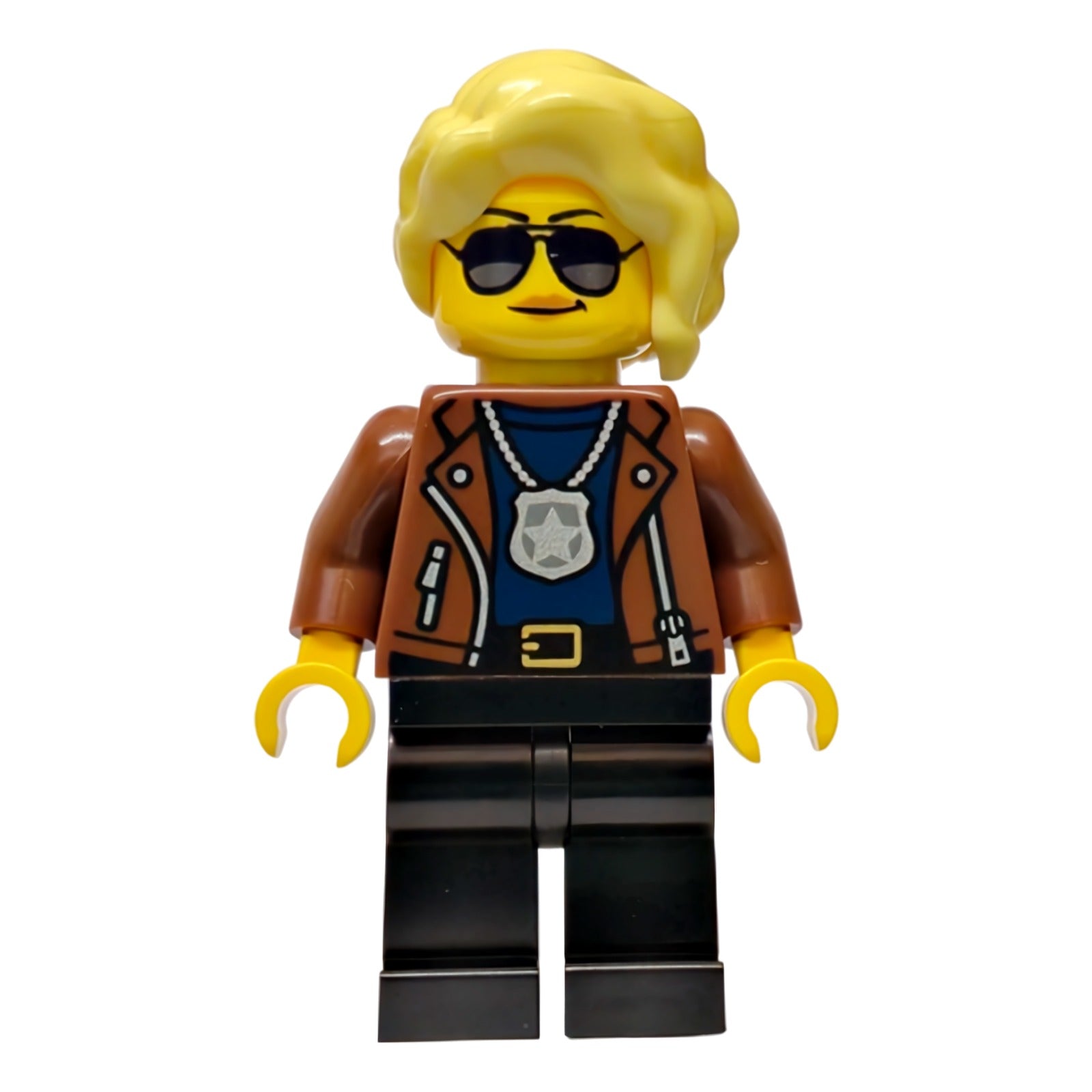 LEGO Minifigur Police - City Detective Female, Reddish Brown Jacket (cty1988)