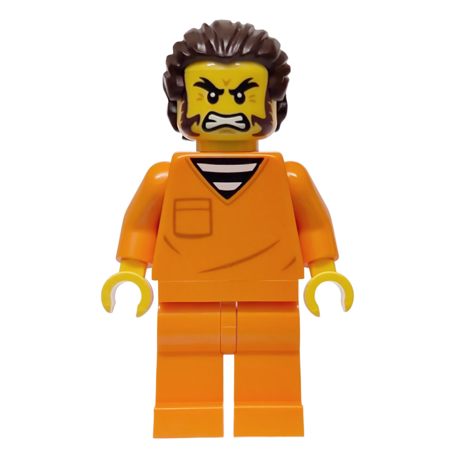 LEGO Minifigur Police - City Jail Prisoner Male, Orange Prison (cty1991)