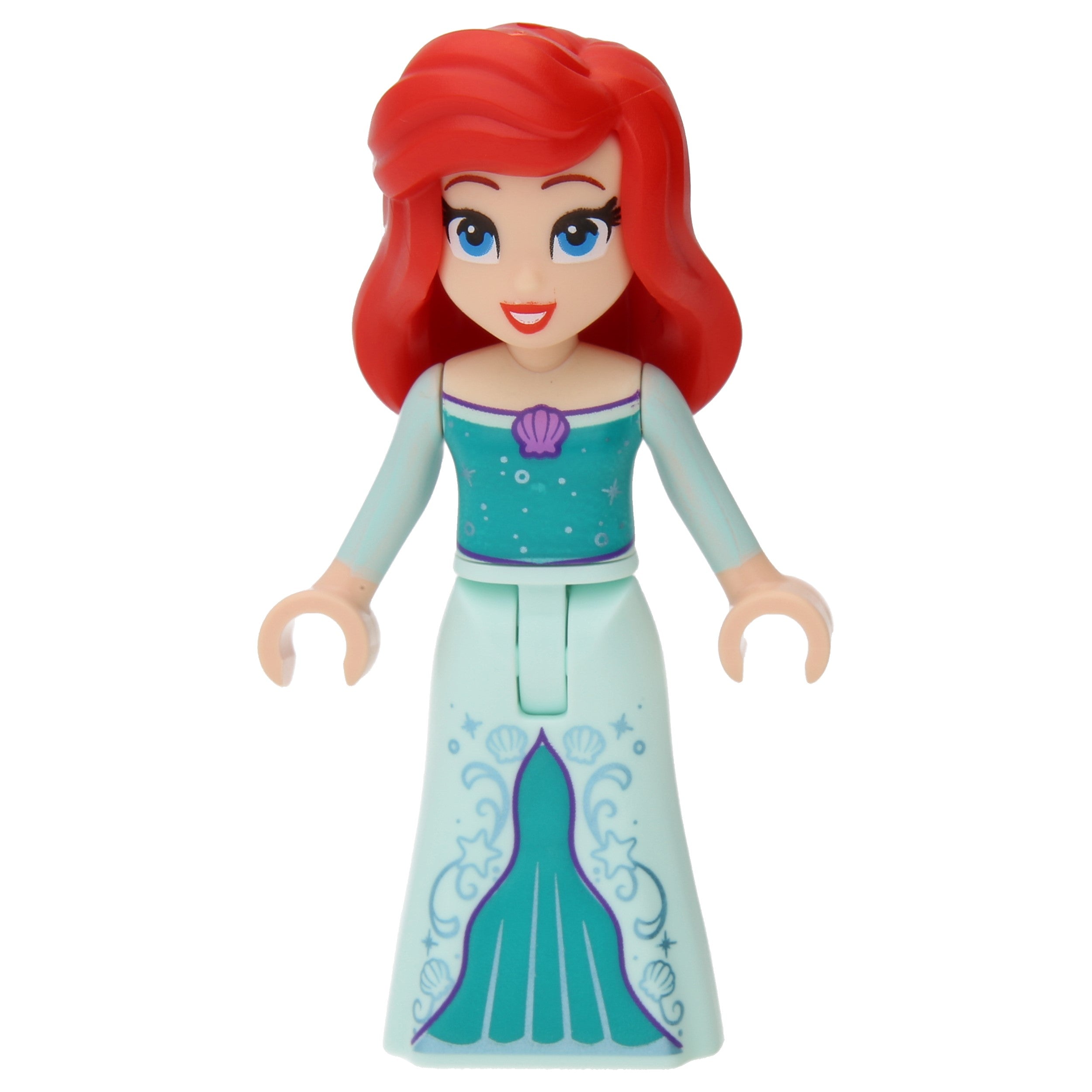 LEGO Minifigur Ariel, Human (Light Nougat) - Light Aqua Dress with (dis150)