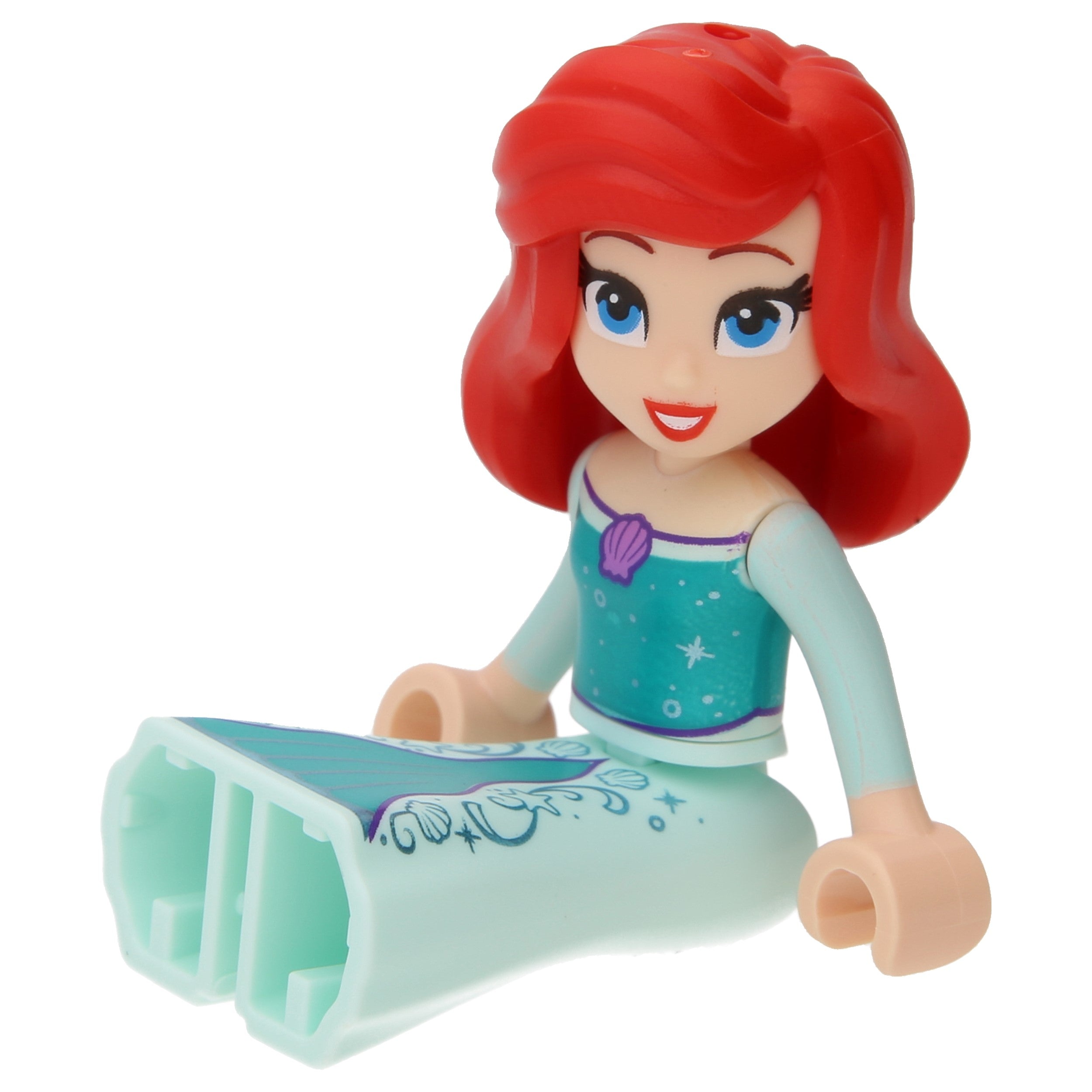 LEGO Minifigur Ariel, Human (Light Nougat) - Light Aqua Dress with (dis150)