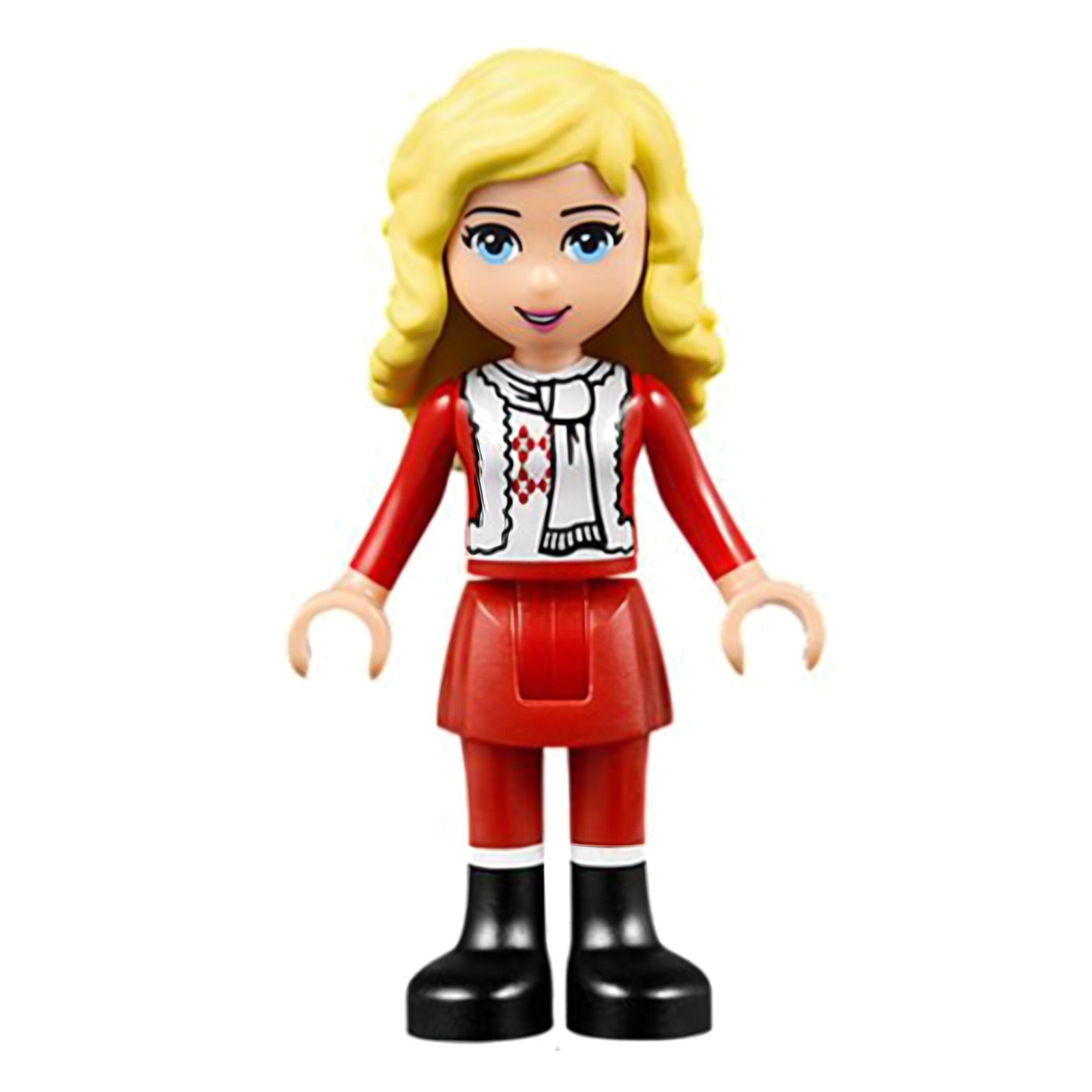LEGO Minifigur Friends Ewa - Red Skirt and Black Boots, Red and (frnd0089)